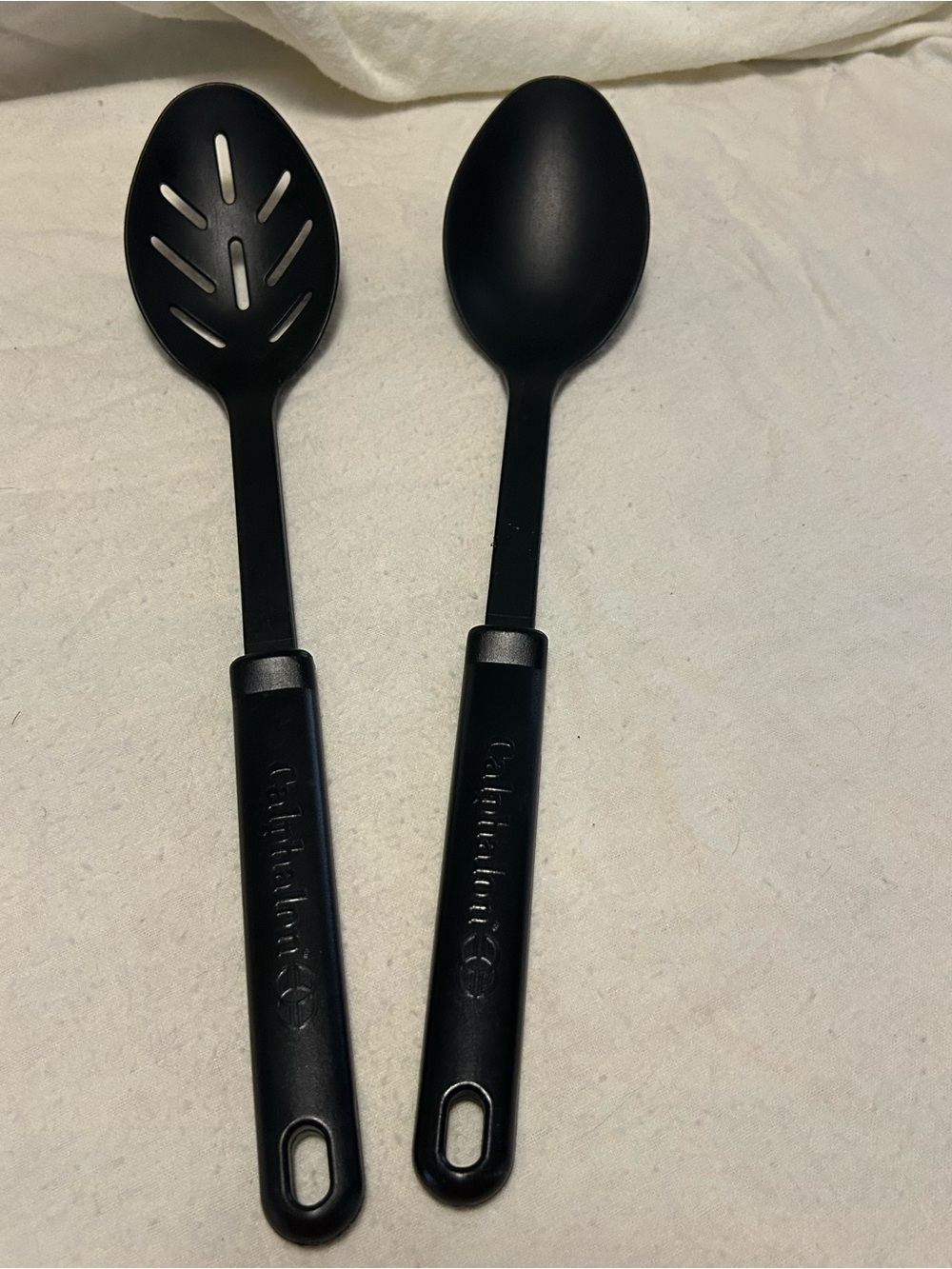 Calphalon Black Nylon Serving & Slotted Spoon Set, 2-Piece